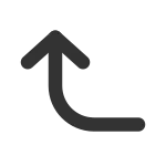 Corner Left Up SVG Icon